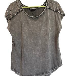 Rock & Republic Studded Shirt Washed Black Size S NWT Grunge Rock Alternative